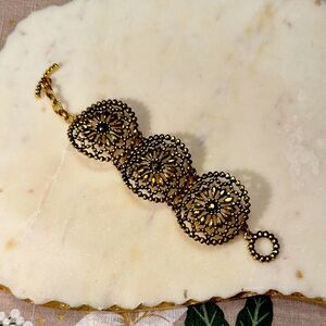 Elegant Gold Filigree Bracelet